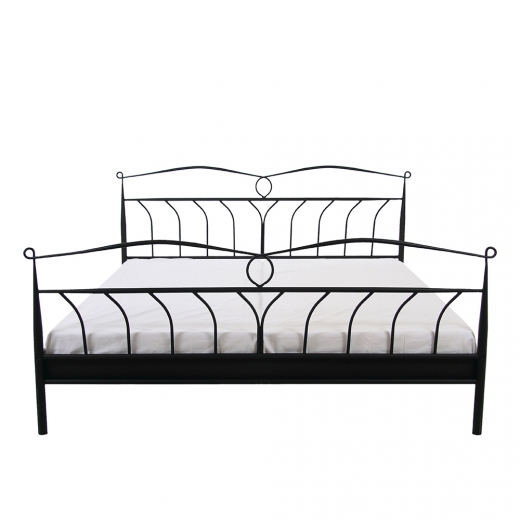 Kovová posteľ Linia, 180x200 cm, čierna - 1