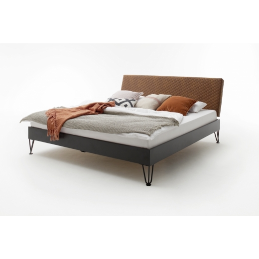 Kovová posteľ Ottawa, 140x200 cm, koňaková - 1