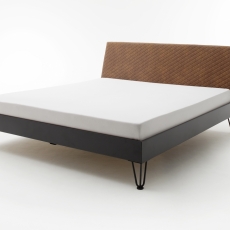 Kovová postel Ottawa, 140x200 cm, koňaková - 3