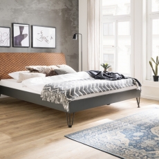 Kovová posteľ Ottawa, 140x200 cm, koňaková - 2