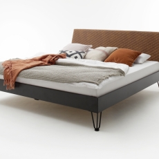 Kovová posteľ Ottawa, 140x200 cm, koňaková - 1
