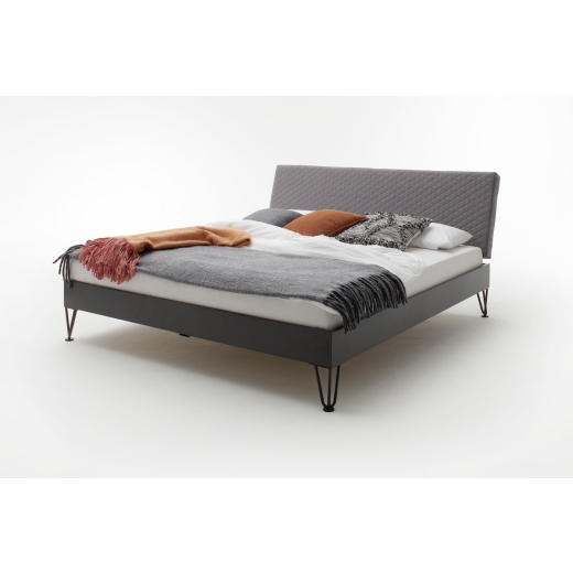 Kovová postel Ottawa, 140x200 cm, šedá - 1