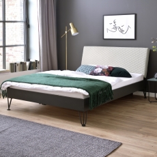 Kovová postel Ottawa, 160x200 cm, béžová - 2