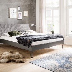 Kovová postel Ottawa, 160x200 cm, šedá - 2