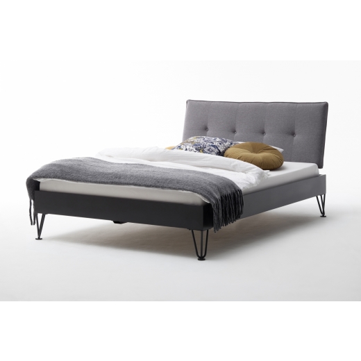 Kovová posteľ Oxford, 140x200 cm, šedá - 1
