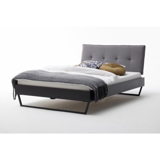 Kovová postel Preston, 140x200 cm, šedá - 1