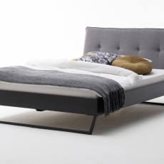 Kovová posteľ Preston, 140x200 cm, šedá - 1