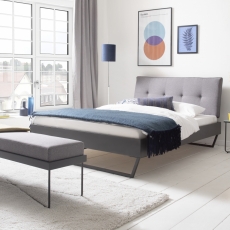 Kovová posteľ Preston, 140x200 cm, šedá - 2