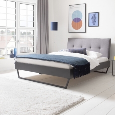Kovová posteľ Preston, 140x200 cm, šedá - 4