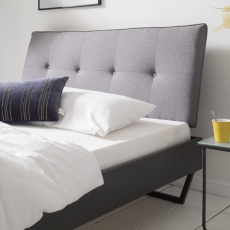 Kovová postel Preston, 140x200 cm, šedá - 6