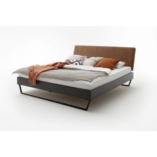 Kovová posteľ Vancouver, 160x200 cm, koňaková - 1