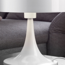Kovová stolní lampa Tila, 37 cm, bílá - 4