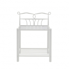Kovový nočný stolík Linia, 66 cm, biela - 1