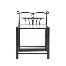 Kovový nočný stolík Linia, 66 cm, čierna - 1