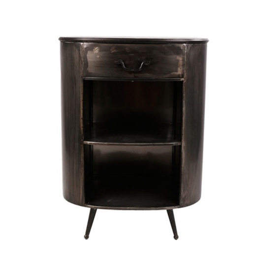 Kovový nočný stolík so zásuvkou Empire, 76 cm - 1