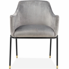 Křeslo Altena (SET 2 ks), samet, šedá - 2