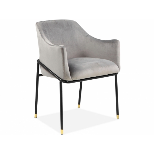 Kreslo Altena (Súprava 2 ks), zamat, sivá - 1