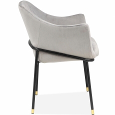 Kreslo Altena (Súprava 2 ks), zamat, sivá - 3