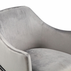 Kreslo Altena (Súprava 2 ks), zamat, sivá - 6