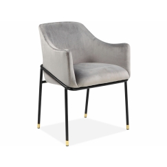 Kreslo Altena (Súprava 2 ks), zamat, sivá