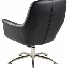 Kreslo Dalby, syntetická koža, hnedá - 3