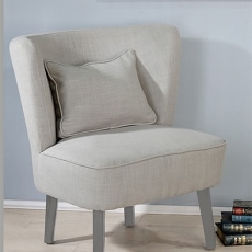 Kreslo s drevenými nohami a vankúšom Easy - 1