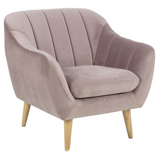 Kreslo s opierkami Darja, ružová - 1