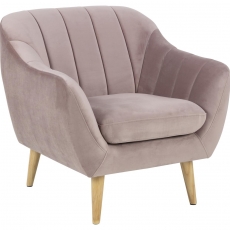 Kreslo s opierkami Darja, ružová - 1