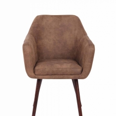 Kreslo s opierkami Zyda, hnedá - 2