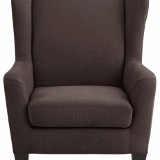 Křeslo s podnožkou Zhilen, hnědá - 2