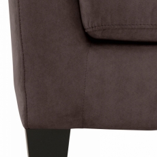 Křeslo s podnožkou Zhilen, hnědá - 5