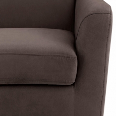 Křeslo s podnožkou Zhilen, hnědá - 6