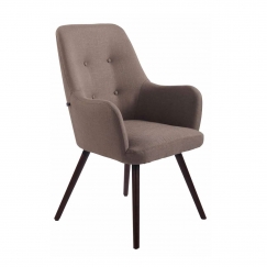 Křeslo s područkami Aros textil, nohy ořech