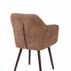 Křeslo s područkami Zyda, hnědá - 4