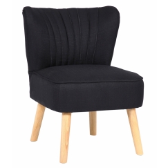 Kreslo Sevran, textil, čierna