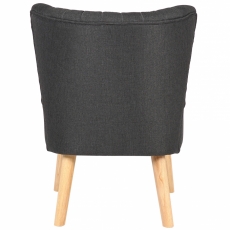 Křeslo Sevran, textil, tmavě šedá - 5