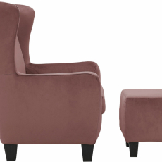 Kreslo Spicy, zamat, ružová - 3