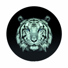 Kulatý stolek Tigera, 41 cm, černá / šedá - 2