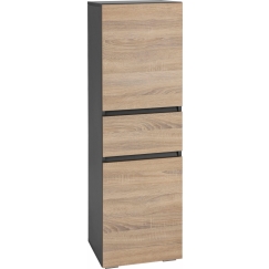 Kúpeľňová skrinka Luner, 130 cm, antracitová