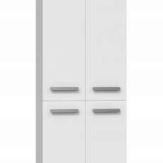 Kúpeľňová skrinka Nelzie I, 174 cm, biela matná - 4