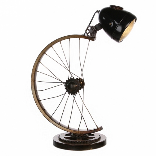 Lampa Cycle, 64 cm, hnědá /zlatá - 1