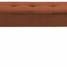 Lavica Glory, 95 cm, tkanina, medená - 3