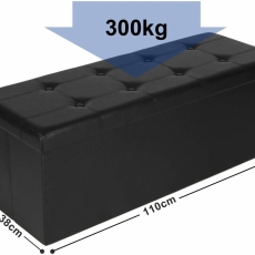 Lavica Maddie, 110 cm, čierna - 4