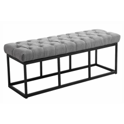 Lavice Emres, 120 cm, šedá / černá