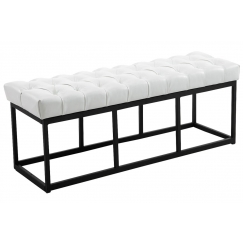 Lavice Emres, 150 cm, bílá / černá