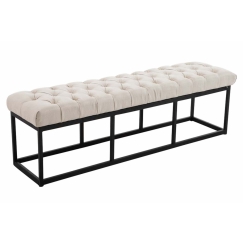 Lavice Emres, 150 cm, krémová / černá