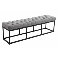 Lavice Emres, 150 cm, šedá / černá