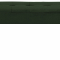 Lavice Glory, 95 cm, tkanina, tmavě zelená - 3