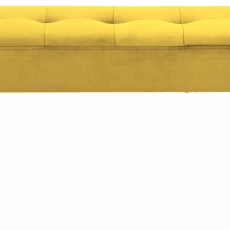 Lavice Glory, 95 cm, tkanina, žlutá - 3