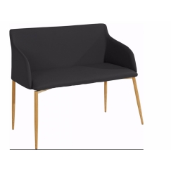 Lavice Nimbe, 100 cm, černá / dub